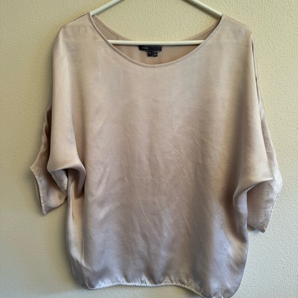 Vince Champagne Silk Pullover Blouse Tee - Picture 8 of 16